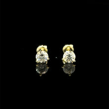 998272 | 925 Moissanite 1CTW Gold 3-Prong Earrings