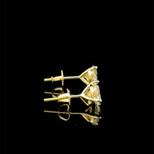 998282 | 925 Moissanite 2CTW Gold 3-Prong Earrings