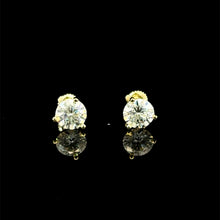 998282 | 925 Moissanite 2CTW Gold 3-Prong Earrings