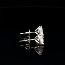 998291 | 925 Moissanite 3CTW Rhodium 3-Prong Earring