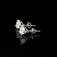 998291 | 925 Moissanite 3CTW Rhodium 3-Prong Earring