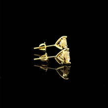 998292 | 925 Moissanite 3CTW Gold 3-Prong Earrings