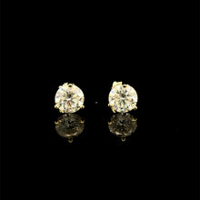 998292 | 925 Moissanite 3CTW Gold 3-Prong Earrings