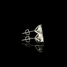 998301 | 925 Moissanite 4CTW Rhodium 3-Prong Earrings