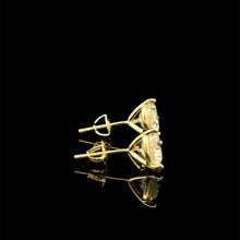 998302 | 925 Moissanite 4CTW Gold 3-Prong Earrings