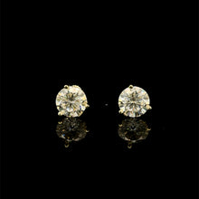 998302 | 925 Moissanite 4CTW Gold 3-Prong Earrings