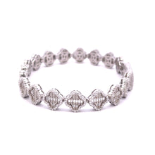998761 | 925 Silver Moissanite 10mm Rhodium Bracelet