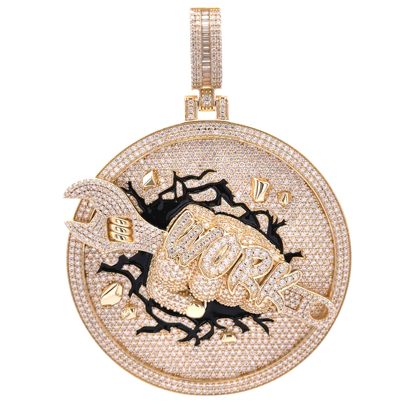 999422 | 925 Silver Moissanite Gold Pendant