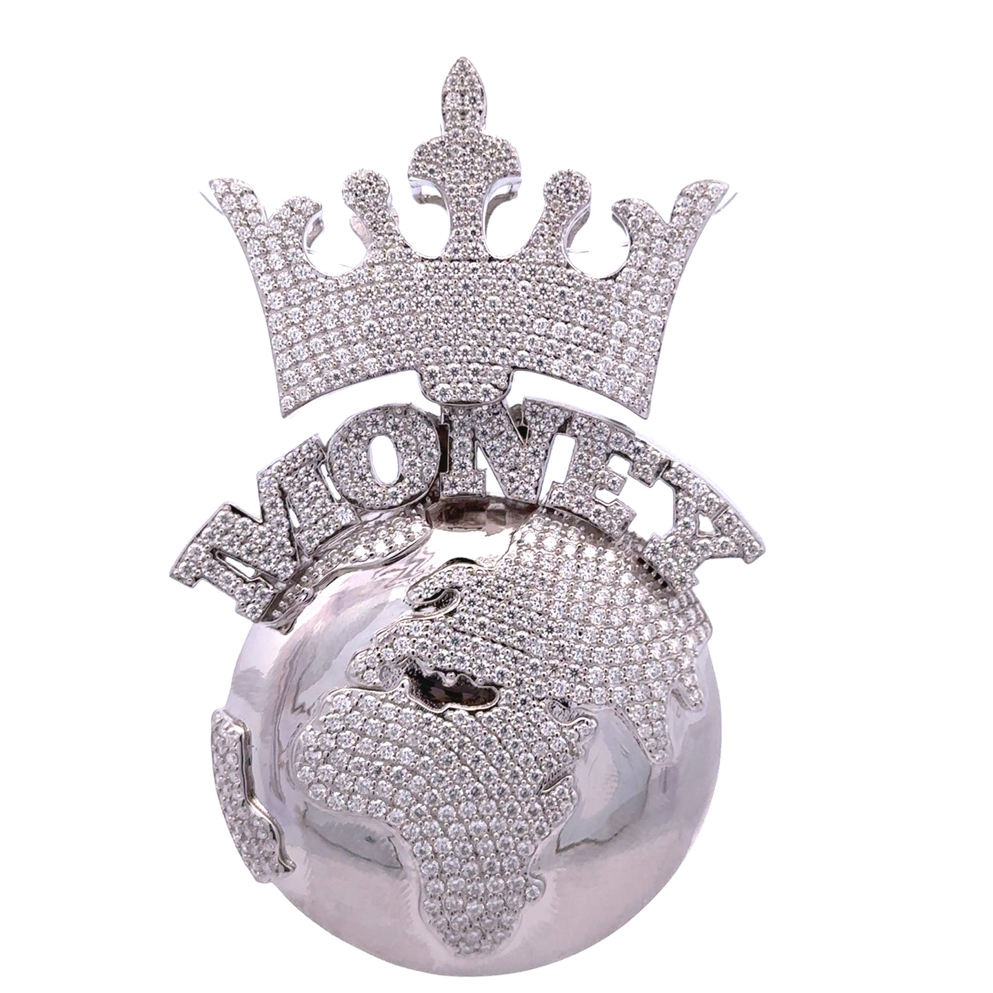 999431 | 925 Silver Moissanite Rhodium Pendant