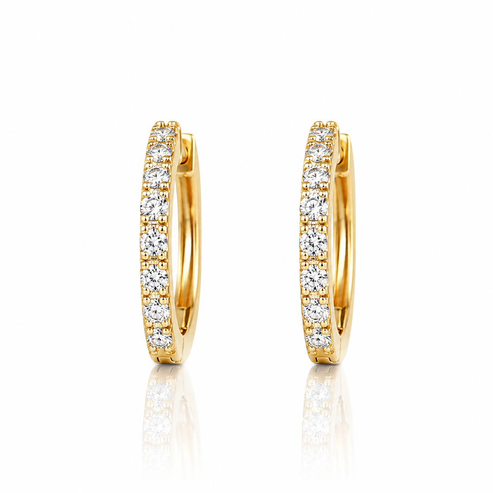 991812 | 925 Moissanite Two Tone Earrings