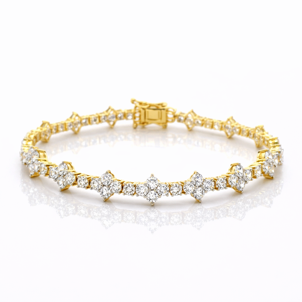 963882 | CZ Brass Gold Bracelet