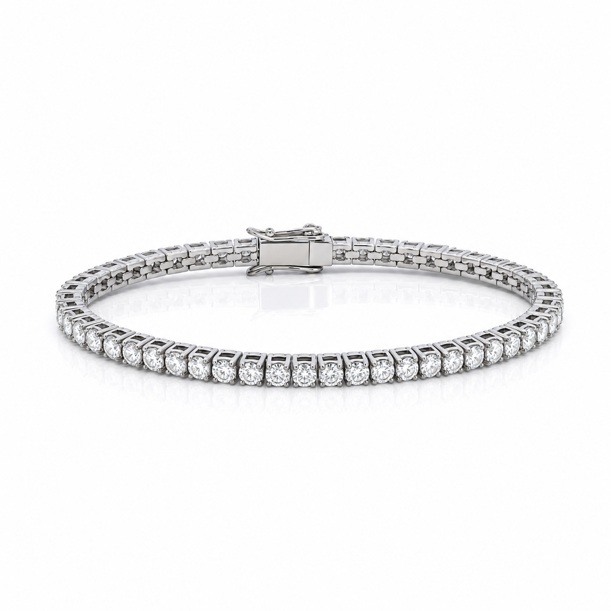 9312131 | Steel Tennis Moissanite  Bracelet