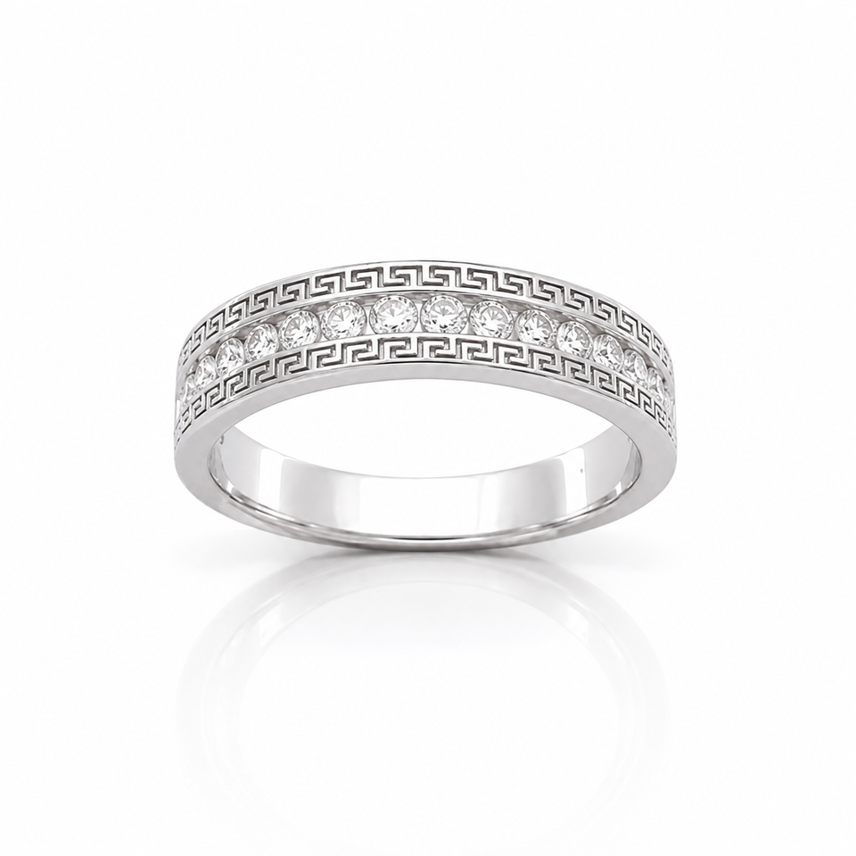 9911421 | 925 Moissanite Rhodium Ring