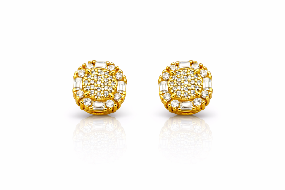 999642 | 925 Moissanite Gold Earring
