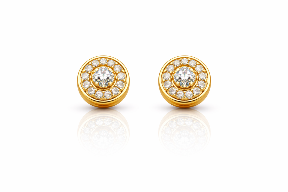 999492 | 925 Moissanite Gold Earring