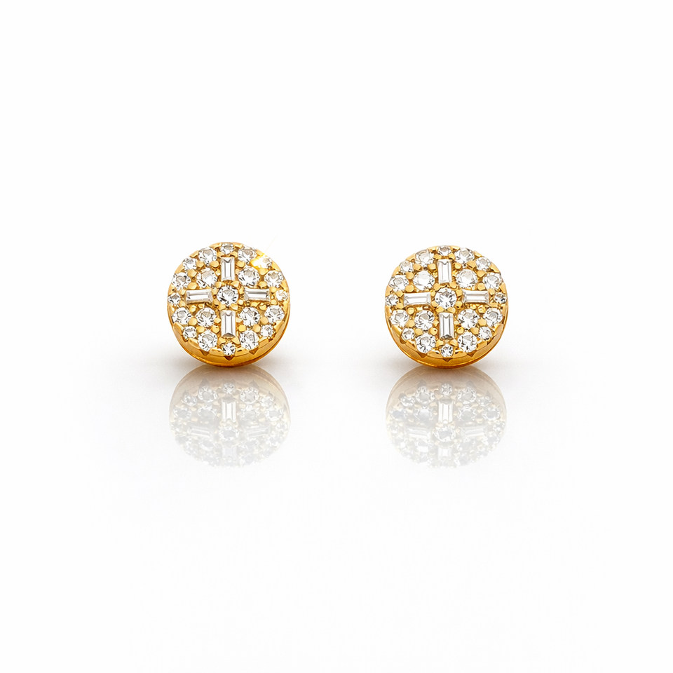 999652 | 925 Moissanite Gold Earring