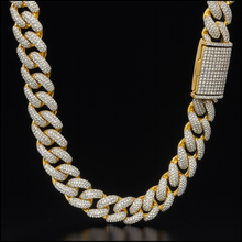 SELVIK 12MM GOLD MOISSANITE ICED OUT CUBAN I 991402