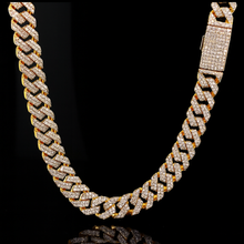 RENAZA 10MM GOLD MOISSANITE ICED OUT CUBAN I 994462