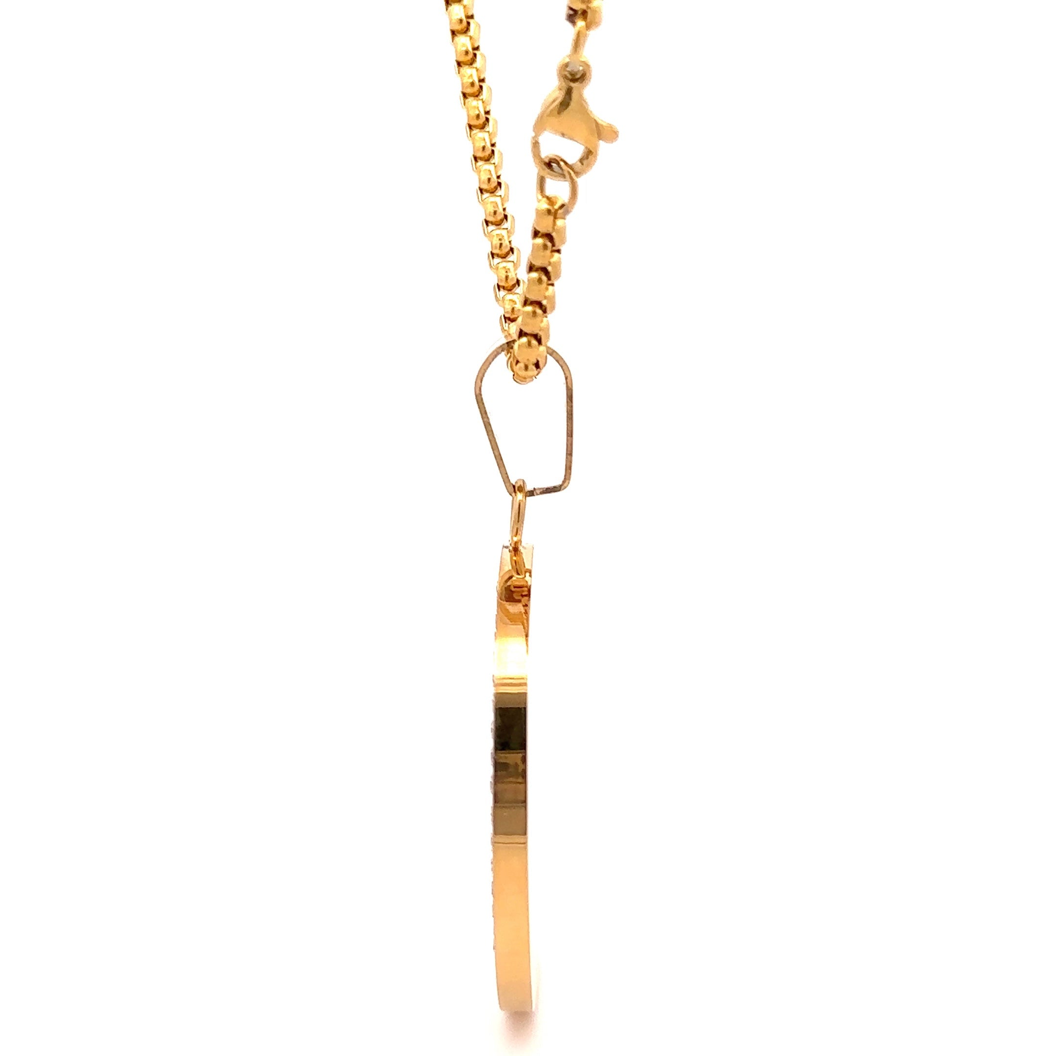 DEPHINE STEEL GOLD NECKLACE I D93107