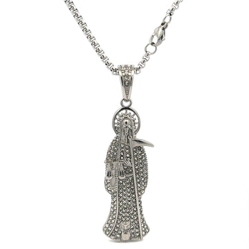 ASTRID STEEL RHODIUM NECKLACE I D94289