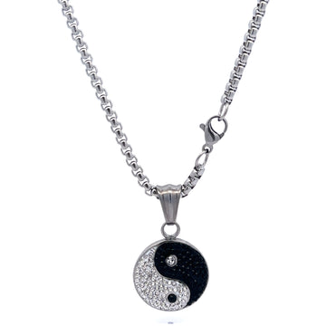 MARISELA STEEL RHODIUM NECKLACE I D94327