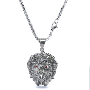 EVADEAN STEEL RHODIUM NECKLACE I D94383