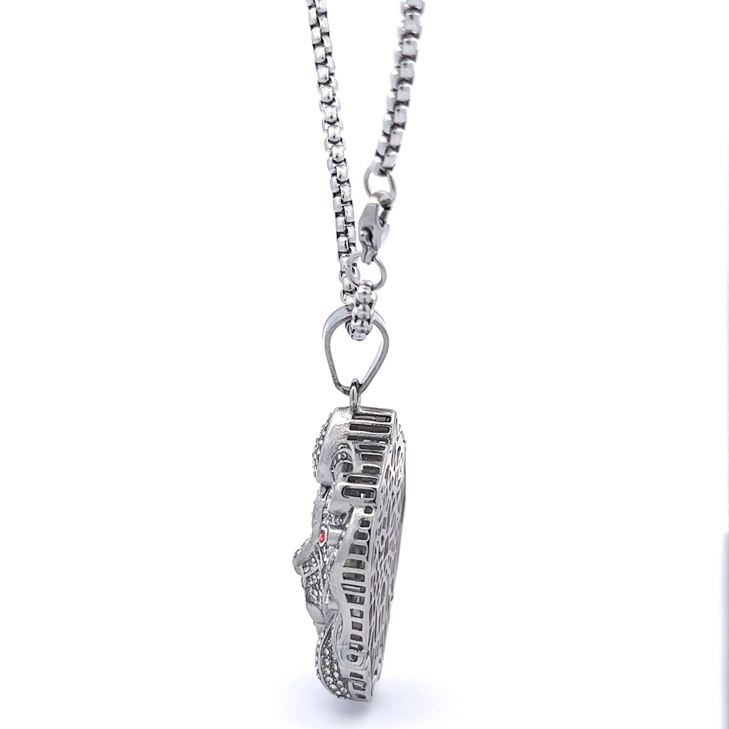EVADEAN STEEL RHODIUM NECKLACE I D94383
