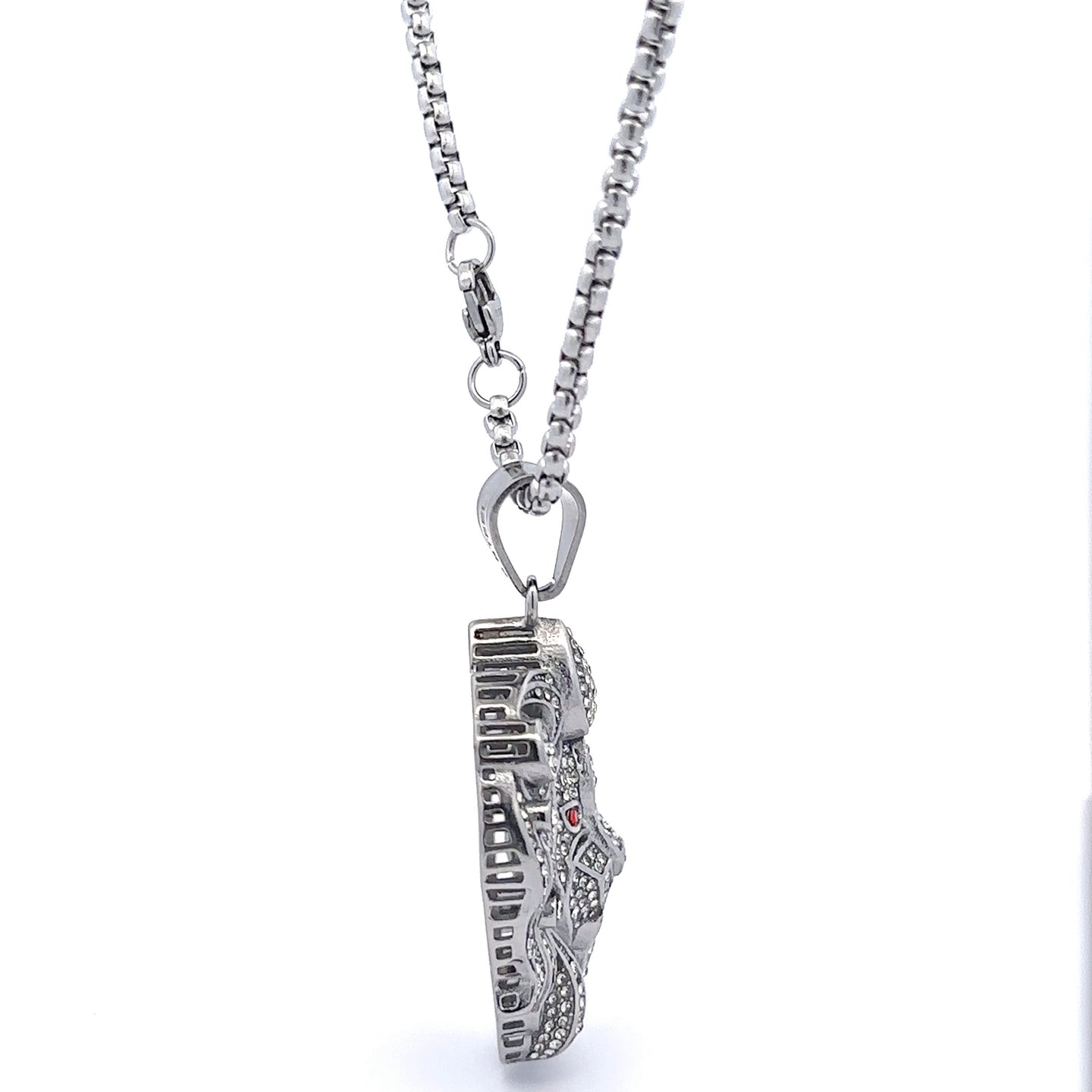EVADEAN STEEL RHODIUM NECKLACE I D94383