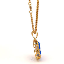 SERAPHIEL STEEL BLUE GOLD NECKLACE I D94391