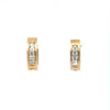 VIREON GOLD STEEL ICED OUT EARRINGS I SE35G