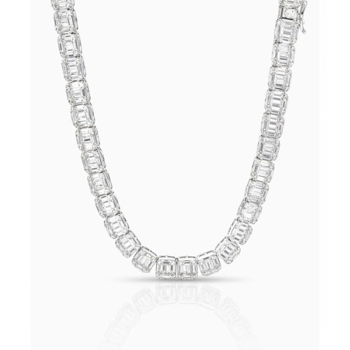 998711 | 925 Silver Moissanite Cuban 7mm Rhodium