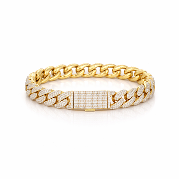 998692 | 925 Moissanite Gold 10MM Bracelet