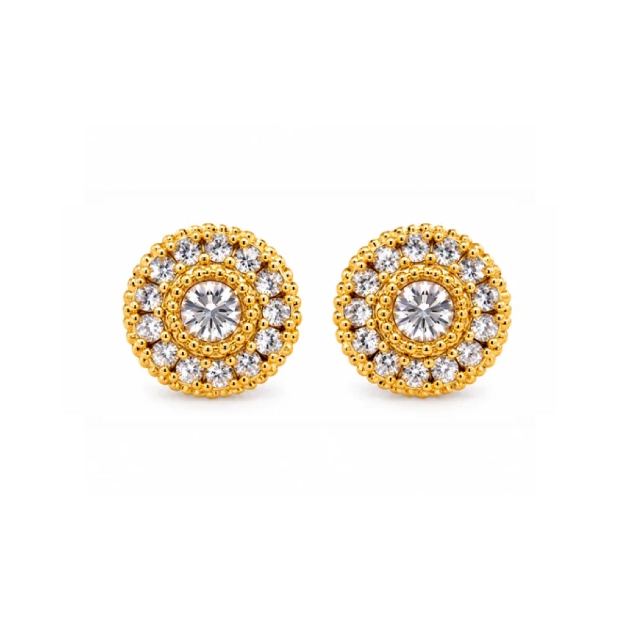 9100342 | 0.68 CTW Brass Moissanite Gold Earring