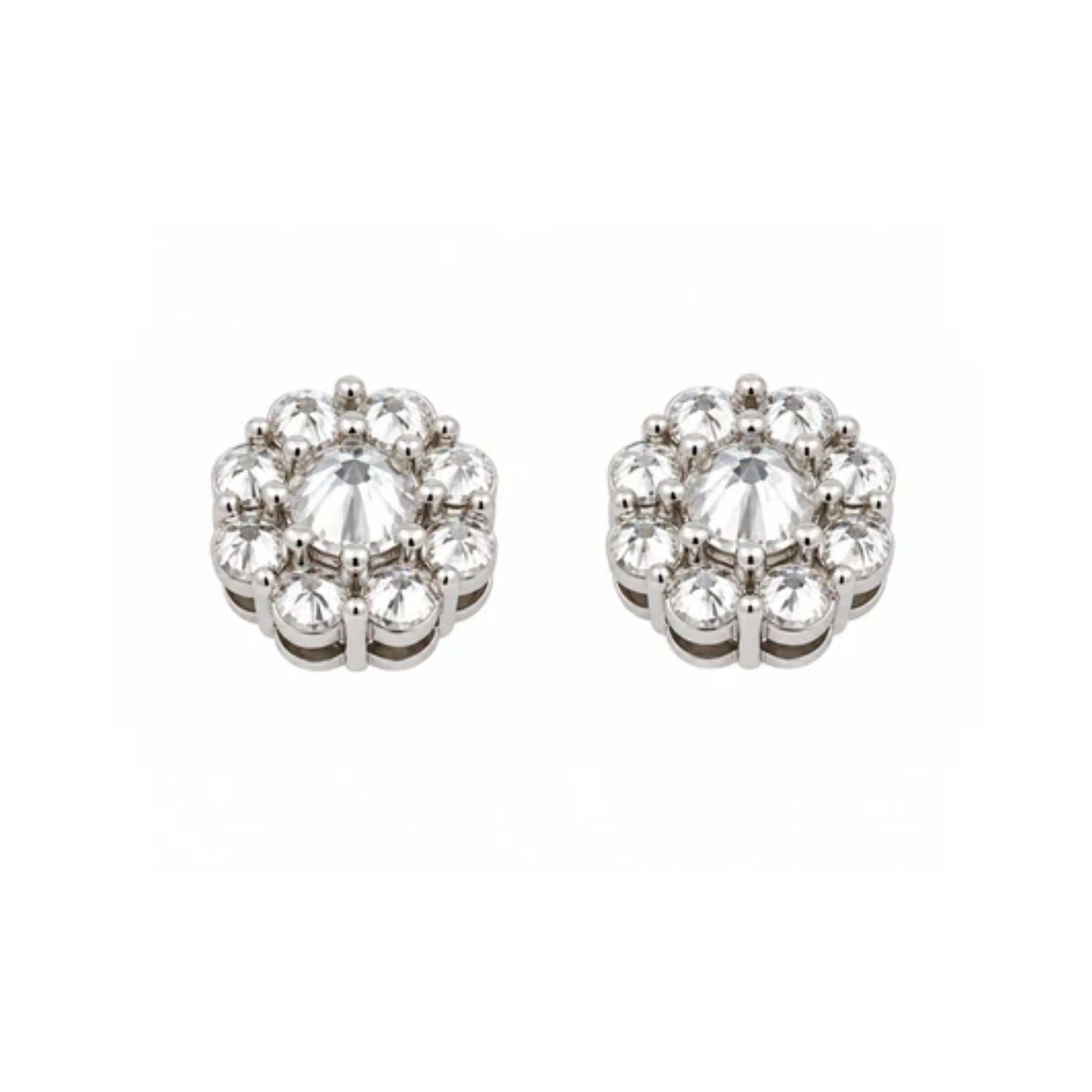 9100401 | 0.98 CTW Brass Moissanite Rhodium Earring