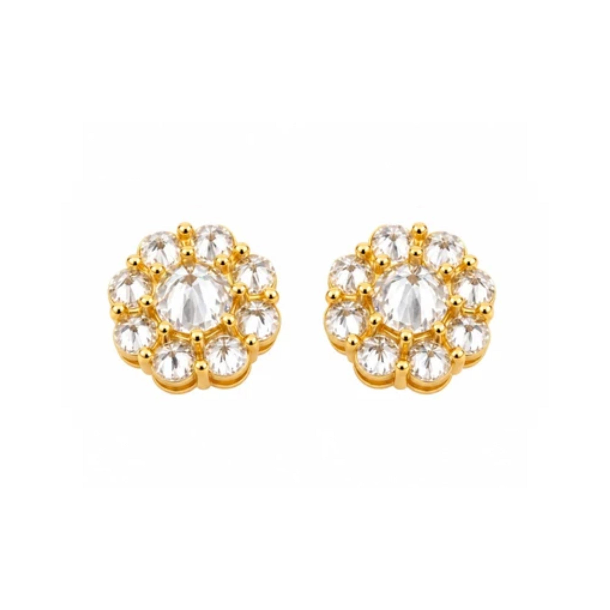 9100412 | 2.83 CTW Brass Moissanite Gold Earring