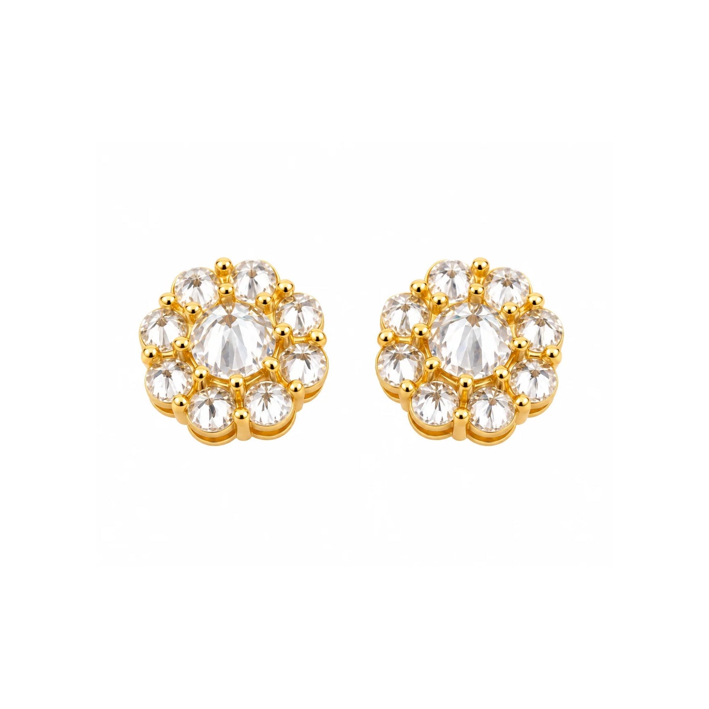9100402 | 0.98 CTW Brass Moissanite Gold Earring