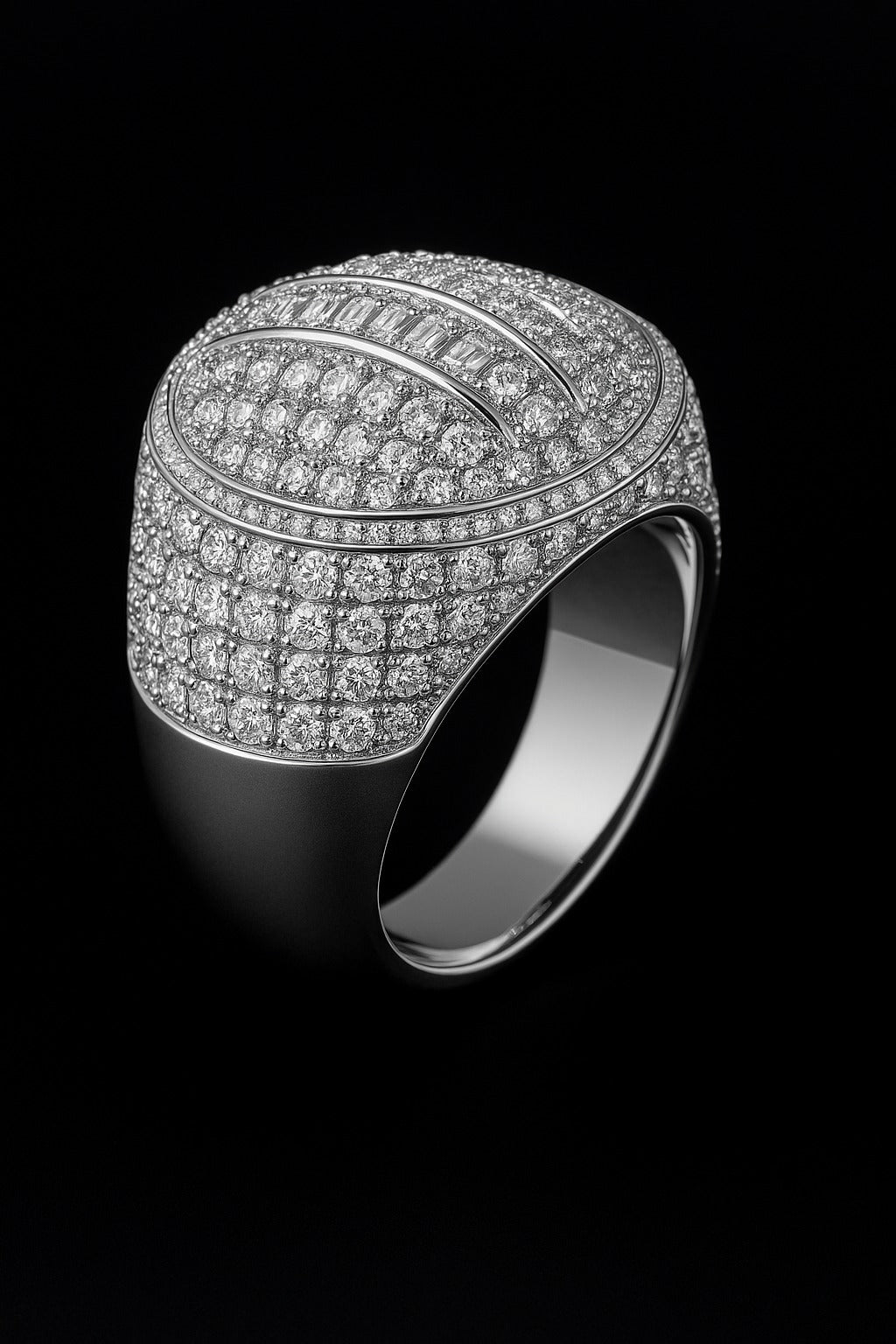 ELAREAN 925 MOISSANITE MENS RHODIUM ICED OUT RING | 996061