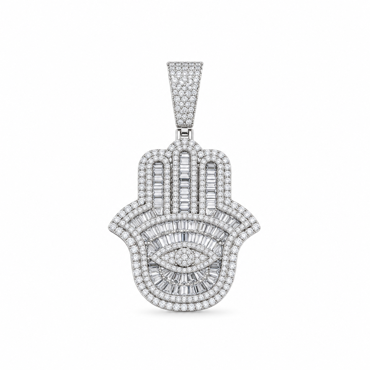 9912091 | 925 Silver Moissanite White Gold Pendant