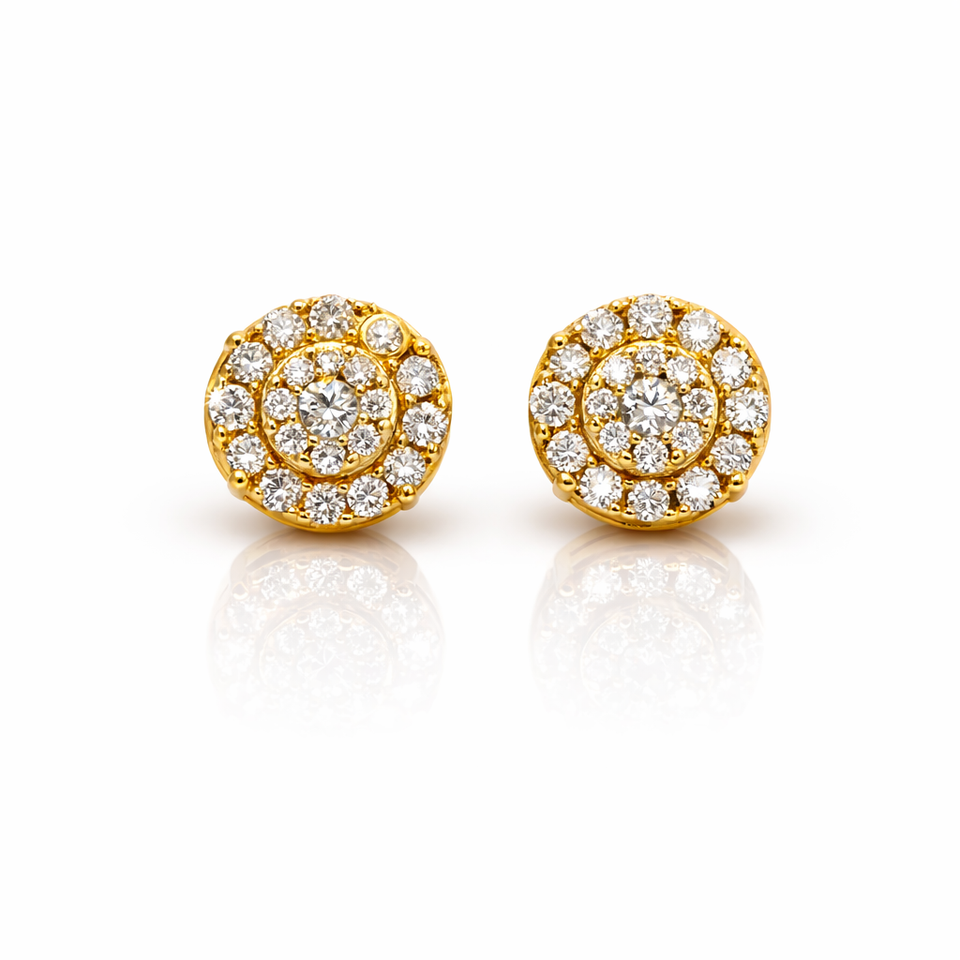 999622 | 925 Moissanite Gold Earring