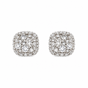 9100381 | 0.89 CTW Brass Moissanite Rhodium Earring