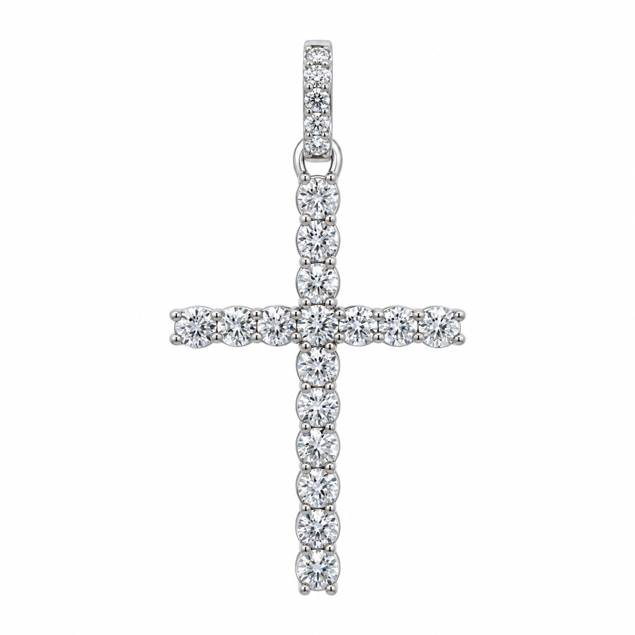9912241 | 5.12 CTW 925 Silver Moissanite Rhodium Pendant
