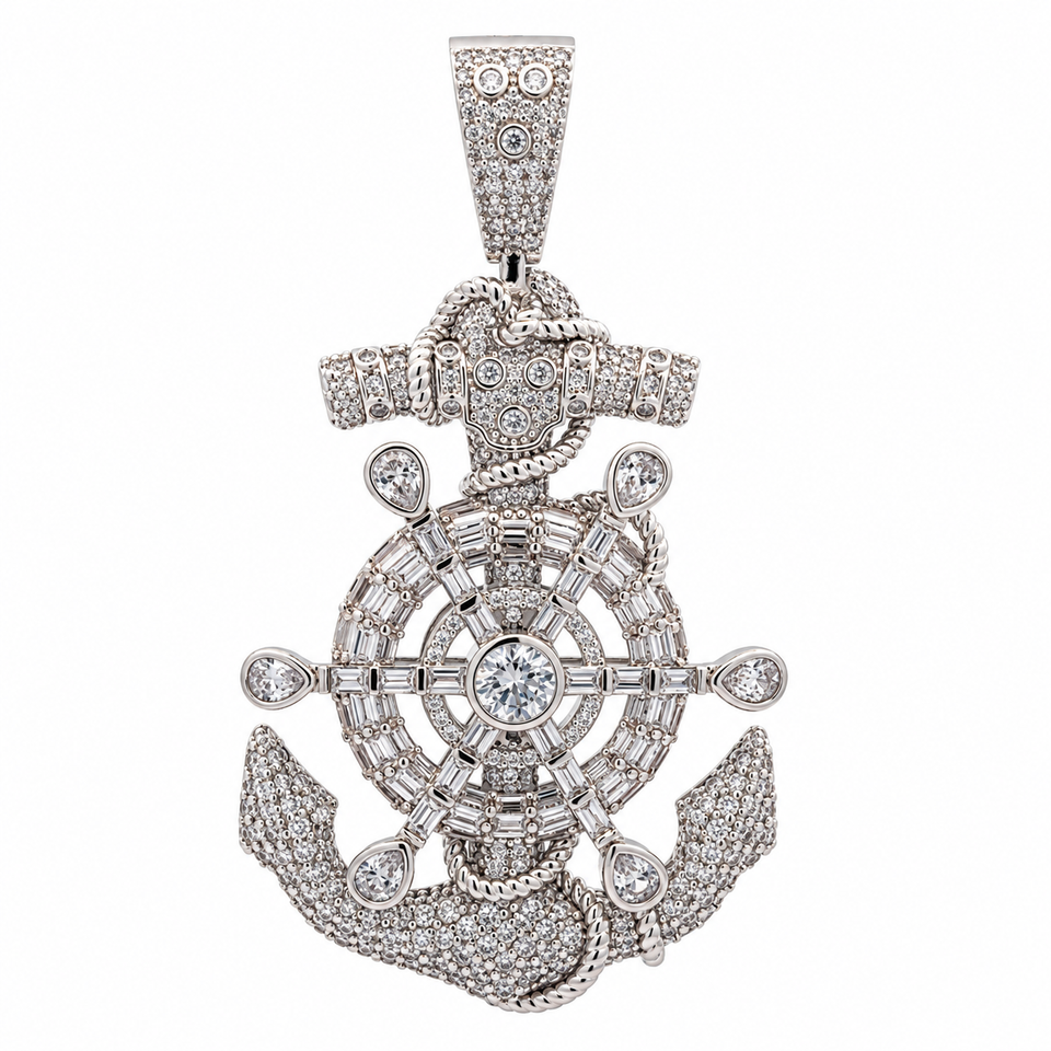 916871 | Brass Rhodium Pendant