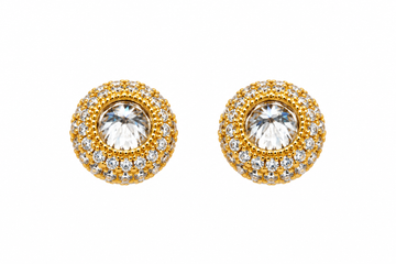 9100312 | 2.00 CTW Brass Moissanite Gold Earring