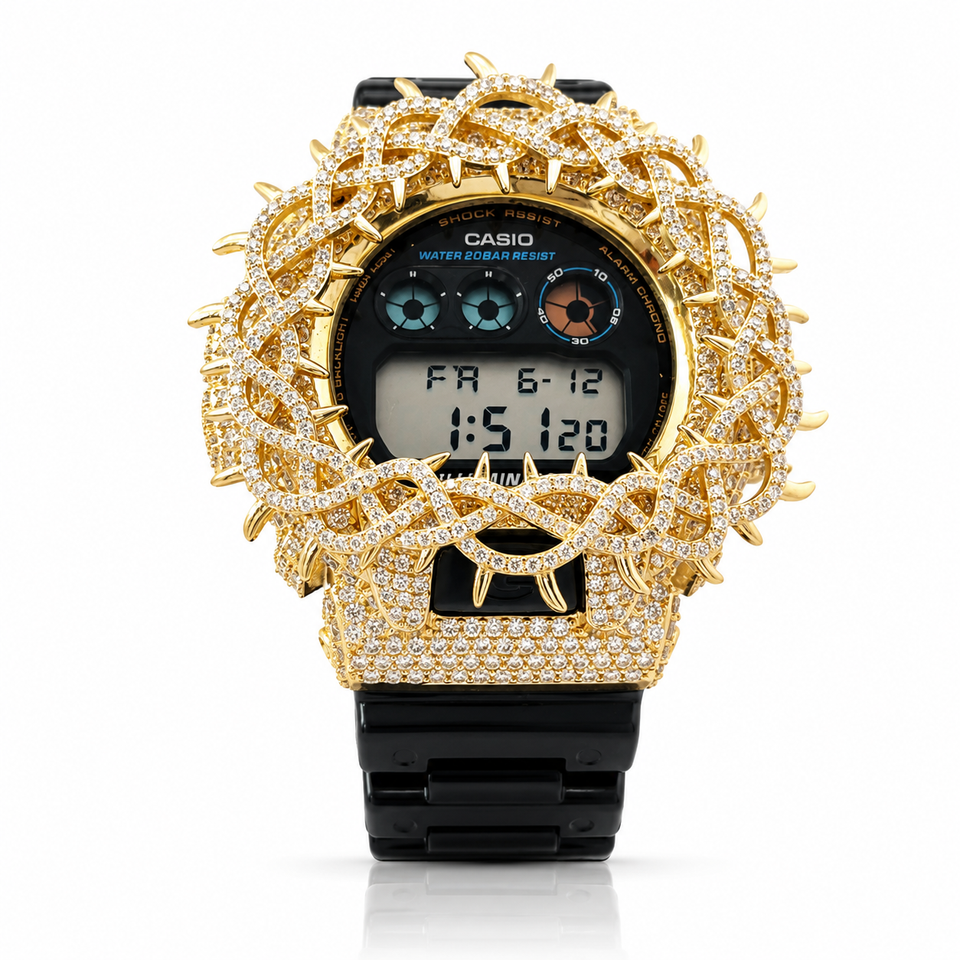 590272 | Brass Moissanite G-Shock Gold Watch
