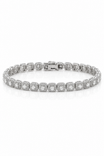 9911271 | Brass Moissanite Rhodium Plated 8