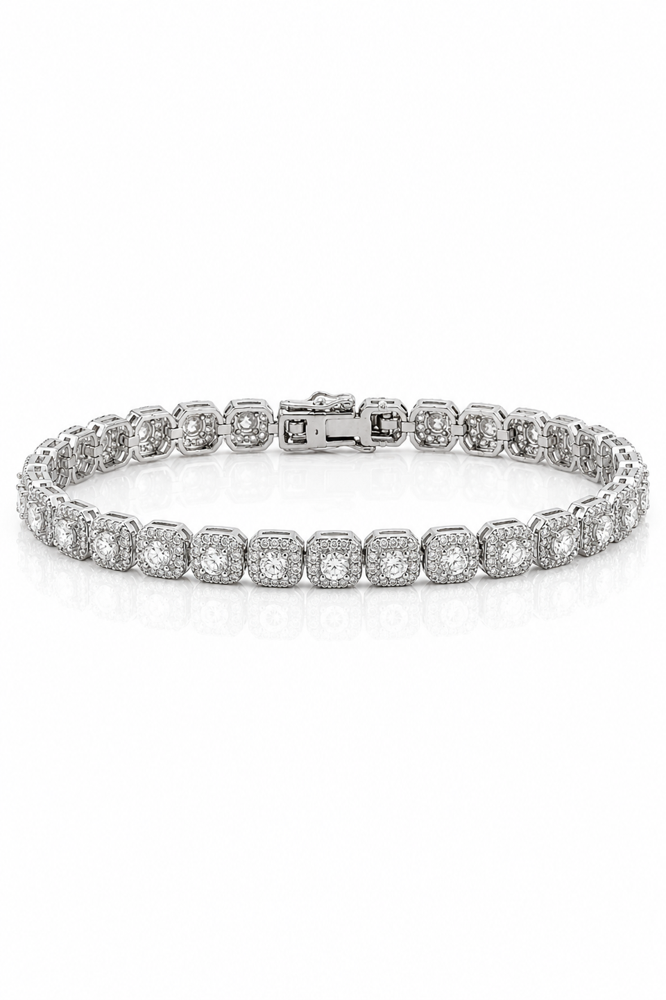 9911271 | Brass Moissanite Rhodium Plated 8