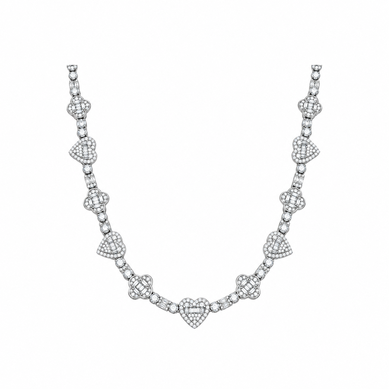 9911621 | 925 Moissanite Rhodium Chain