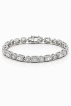 9217481 | Silver Iced out CZ Rhodium Plated 7.5