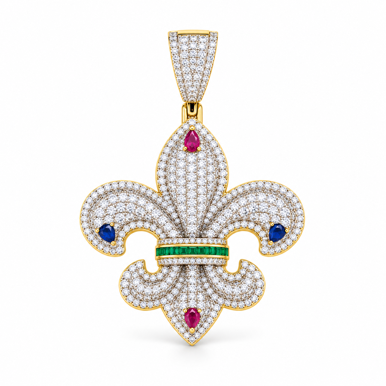 9912271 | 925 Silver Moissanite White Gold Pendant