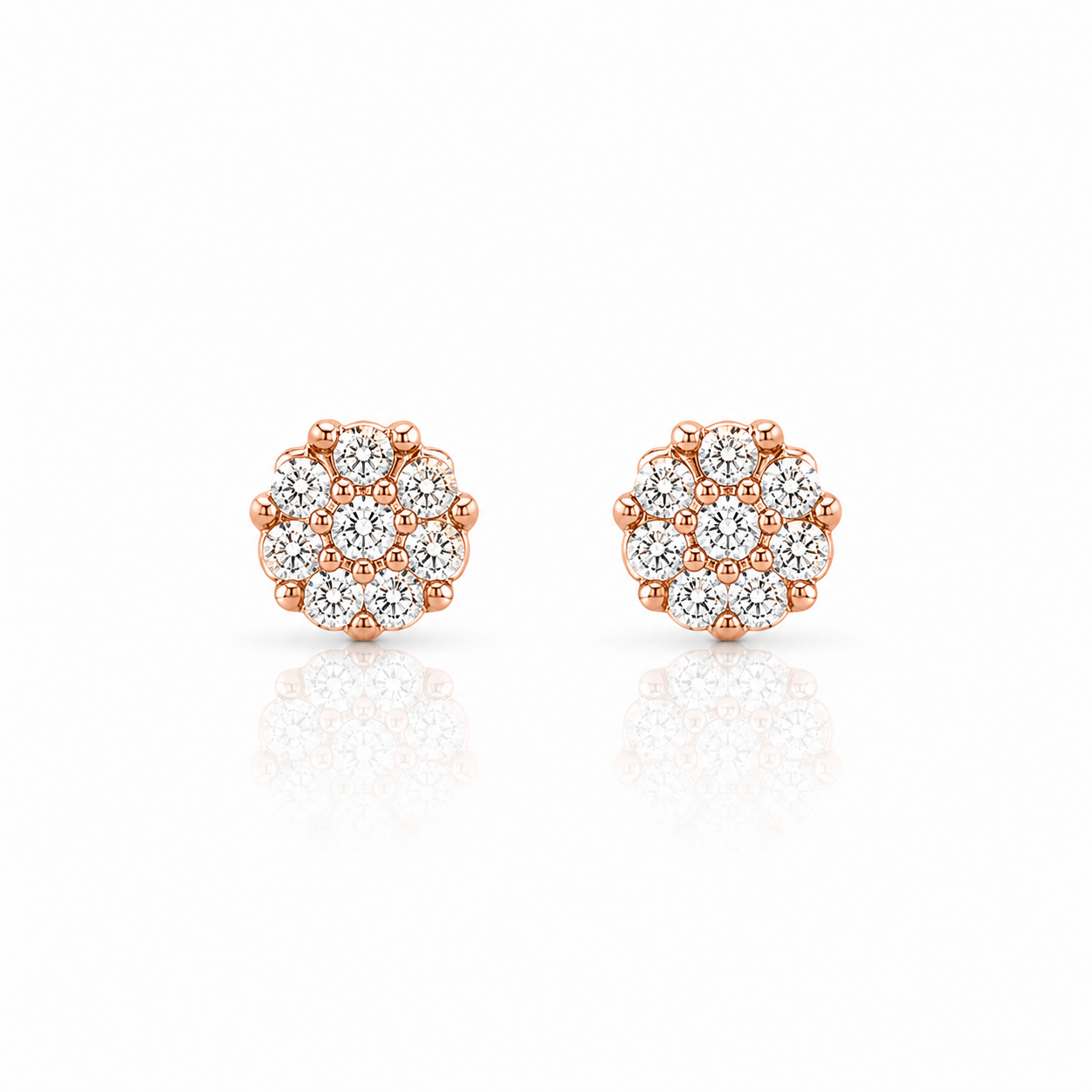 999145 | 925 Moissanite Rose Gold Earrings